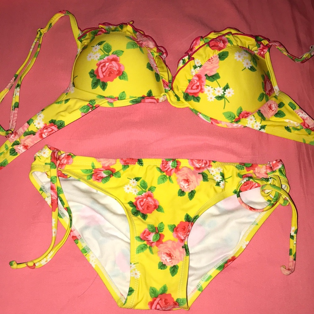 Yellow Floral Swimsuit